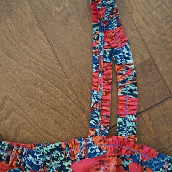 Ulla Johnson Crop Top Womens 12 Multi Alexandra Flamingo Printed Button Detail - Picture 9 of 12